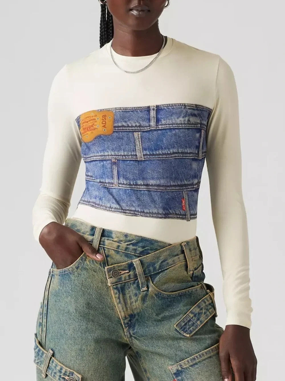 New Levis X ADSB Andersson Bell Second Skin Top Long Sleeve Shirt - Picture 1 of 9
